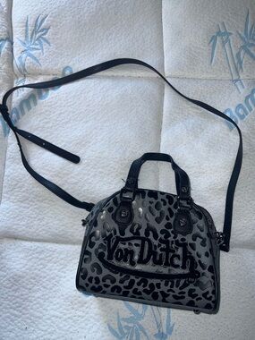 Von Dutch Grey Cheetah Bowling Bag